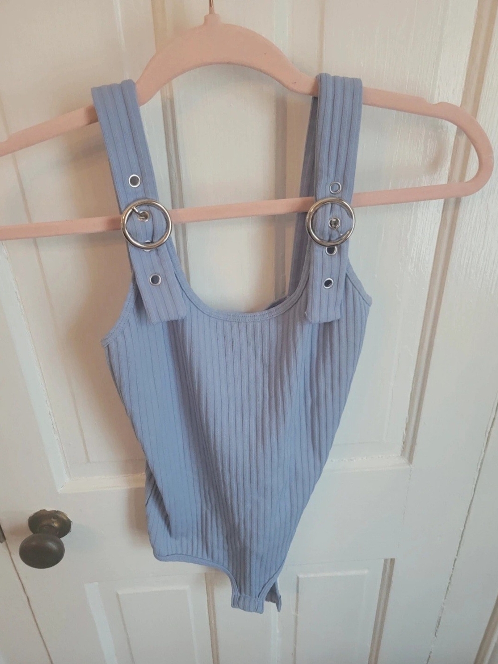 Ribbed Periwinkle Bodysuit By Bella Seamless